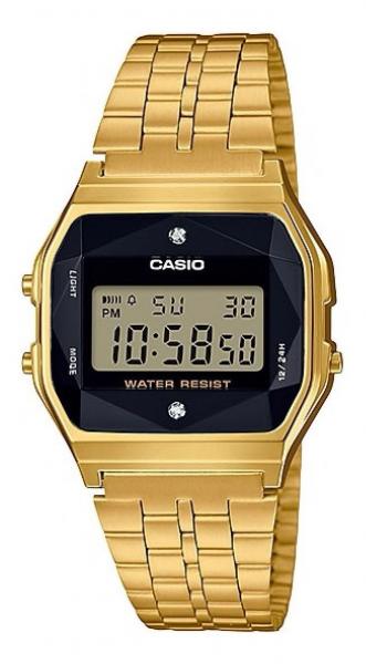 Relógio Casio Unissex Digital Vintage Dourado Diamonds A159WGED-1DF