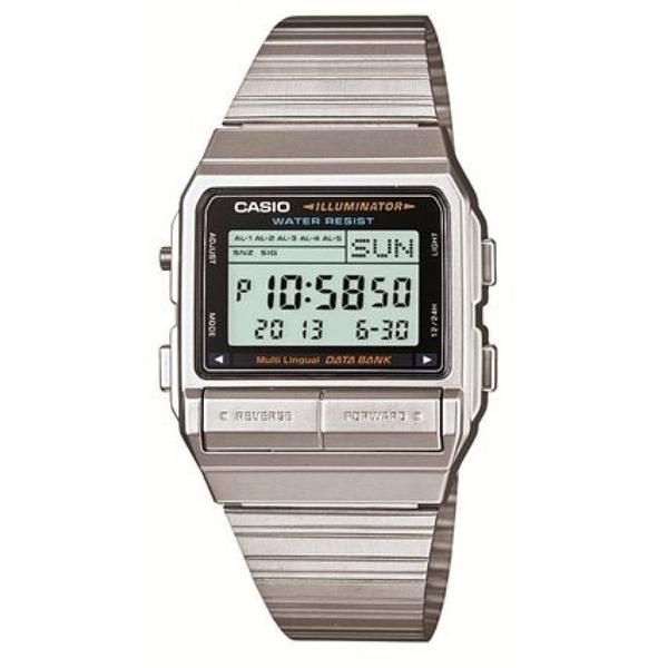 Relógio Casio Unissex Digital Vintage Prata DB-380-1DF