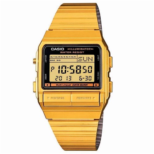 Relógio Casio Unissex Vintage Data Bank Db-380G-1Df
