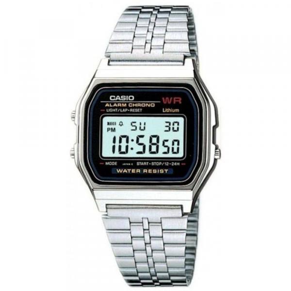 Relógio Casio Unissex Vintage Digital Prata A159W-N1Df