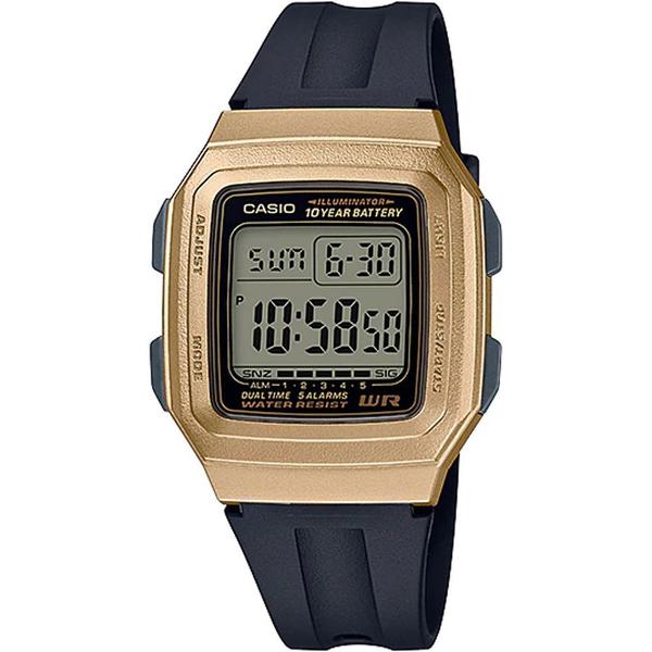 Relógio Casio Unissex Vintage Illuminator Dourado F-201WAM-9AVDF