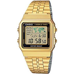 Relógio Casio Unissex Vintage World Time A500WGA-1DF