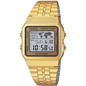 Relógio Casio Unissex Vintage World Time A500WGA-9DF