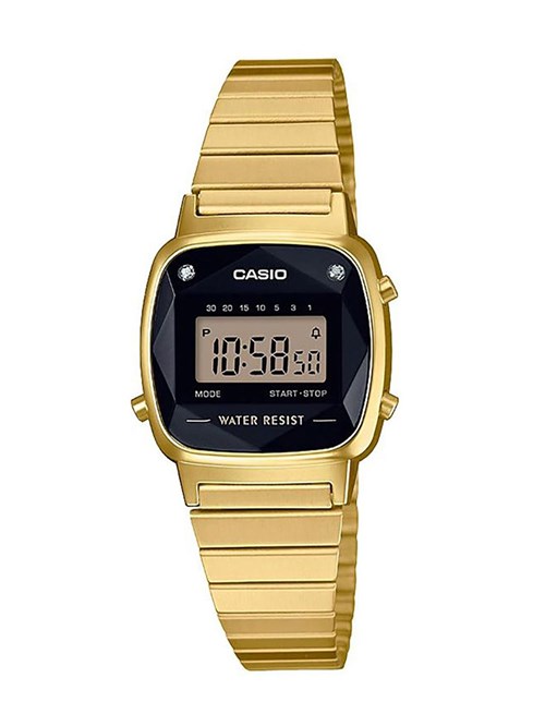 Relógio Casio Vintage Diamond Dourado Mini - LA670WGAD-1DF-BR