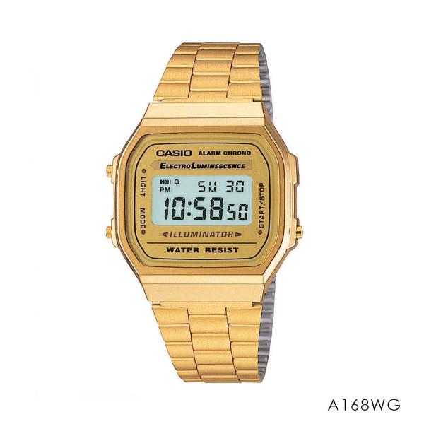 Relógio Casio Vintage Digital Dourado A168WG-9WDF