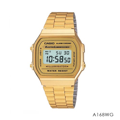 Relógio Casio Vintage Digital Dourado A168WG-9WDF