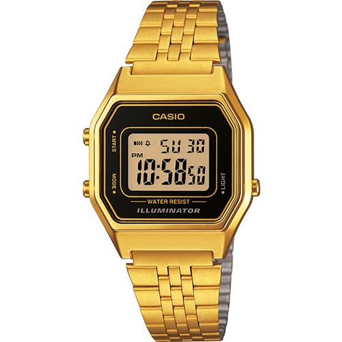 Relógio Casio Vintage Digital Dourado LA680WGA-1DF