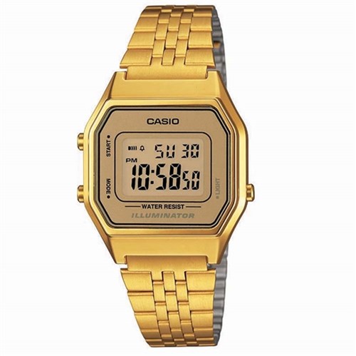 Relógio Casio Vintage Digital Dourado LA680WGA-9DF