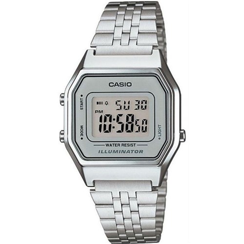 Relógio Casio Vintage Digital Prata LA680WA-7DF