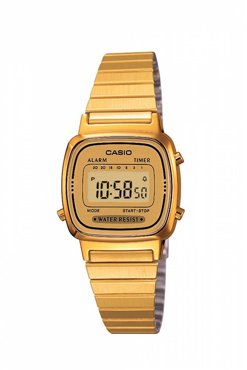 Relógio Casio Vintage Dourado Mini - LA670WGA-9DF