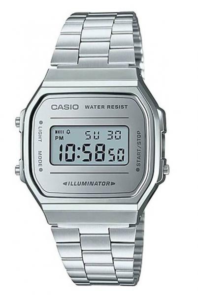 Relógio Casio Vintage Espelhado Prata Unissex A168WEM-7DF