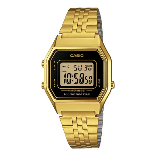 Relógio Casio Vintage Feminino Dourado Digital La680wga-1Df