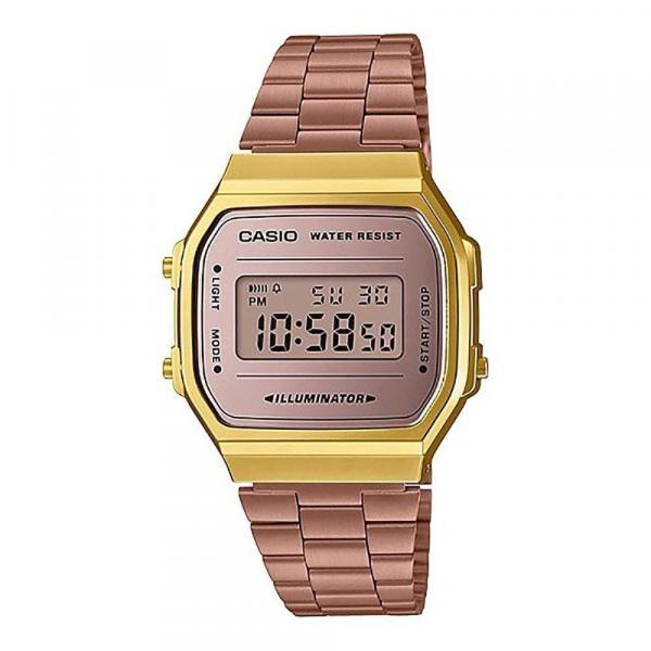 Relógio Casio Vintage Feminino Rose/dourado A168wecm-5df