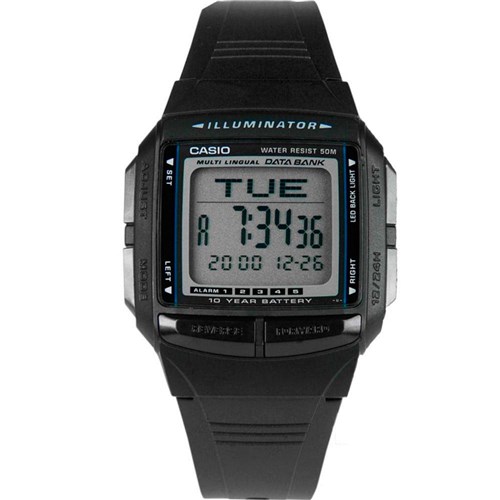 Relógio Casio Vintage Masculino Preto Digital Db-36-1Avdf