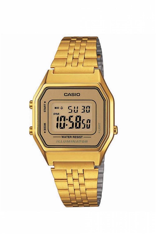 Relógio Casio Vintage Pequeno Dourado - LA680WGA-9DF