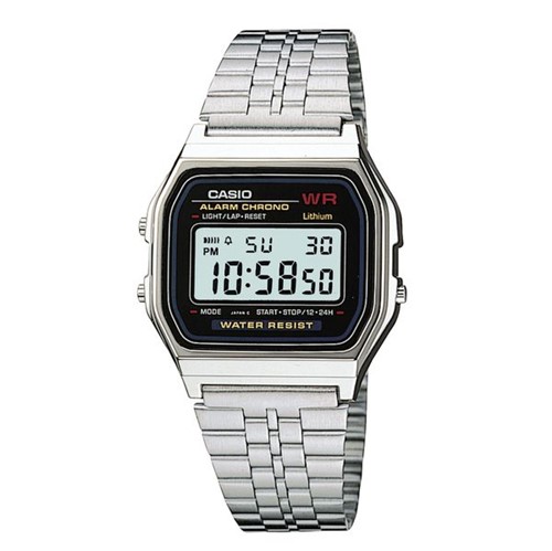 Relógio Casio Vintage Prateado A159WA-N1DF-BR Relógio Casio Vintage A159WA-N1DF-BR