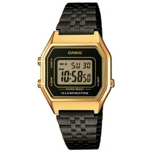 Relógio Casio Vintage Unissex Black Gold La680wegb-1adf