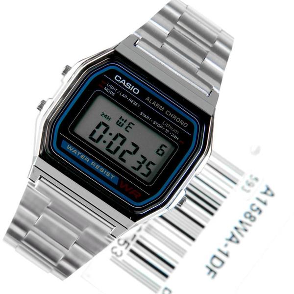 Relógio Casio Vintage Unissex Digital Prata A158wa 1df