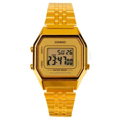 Relógio Casio Vintage Unissex Dourado Digital La680wga-9Df