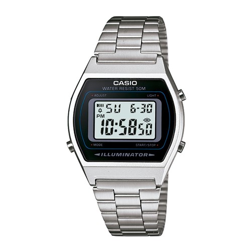 Relógio Casio Vintage Unissex Prata Digital B640wd-1Avdf