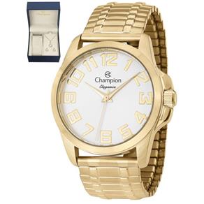 Relógio Champion Analógico Feminino Dourado CN26340W + Kit Semijoias