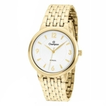 Relógio Champion CA21731W feminino dourado mostrador branco