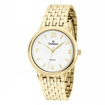 Relógio Champion CA21731W feminino dourado mostrador branco