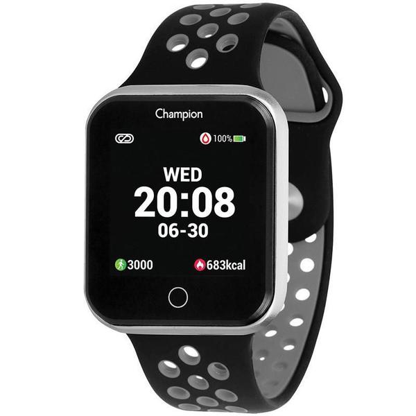 Relógio Champion Caixa Preto e Cinza Smartwatch - CH50006C