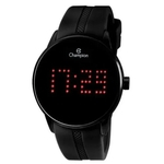 Relógio Champion CH40277D digital unissex pulseira silicone preto