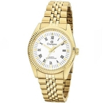 Relógio Champion CH24777W feminino dourado mostrador branco