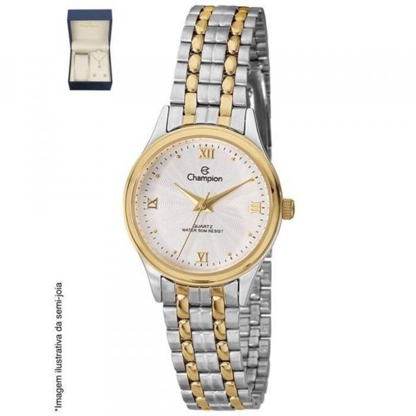 Relógio Champion CH29870C Feminino Prata/dourado Mostrador Prata