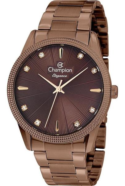 Relogio Champion Chocolate Feminino Medio Original