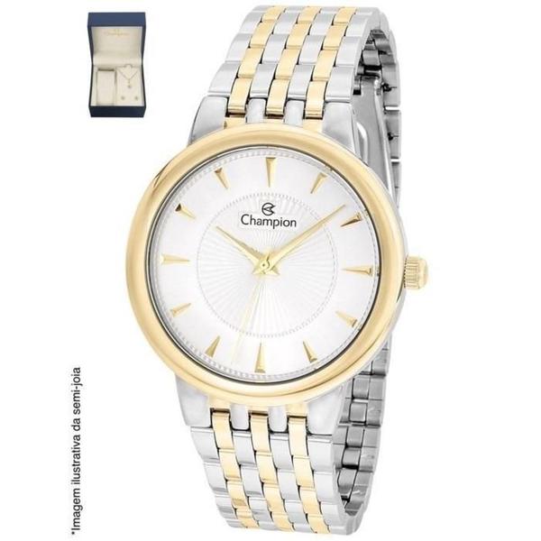 Relógio Champion CN20515C Feminino Prata/dourado Mostrador Prata