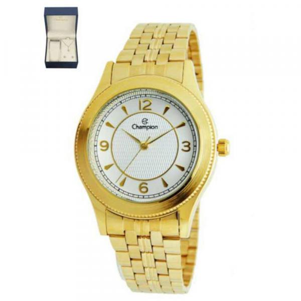 Relógio Champion CN20524W Feminino Dourado Mostrador Branco