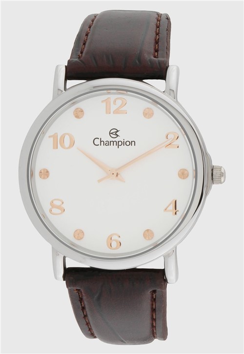 Relógio Champion CN24253Q Marrom/Prata