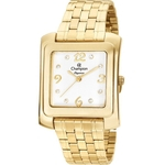 Relógio Champion CN26439H feminino dourado mostrador branco