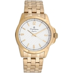 Relógio Champion CN26680W feminino dourado mostrador branco