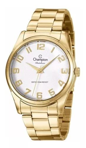 Relógio Champion Cn29883b Feminino Dourado Nf Original Novo