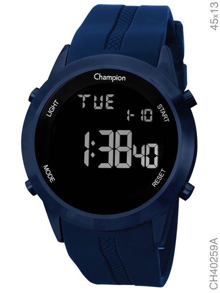 Relógio Champion Digital Azul Pulseira de Silicone CH40259A