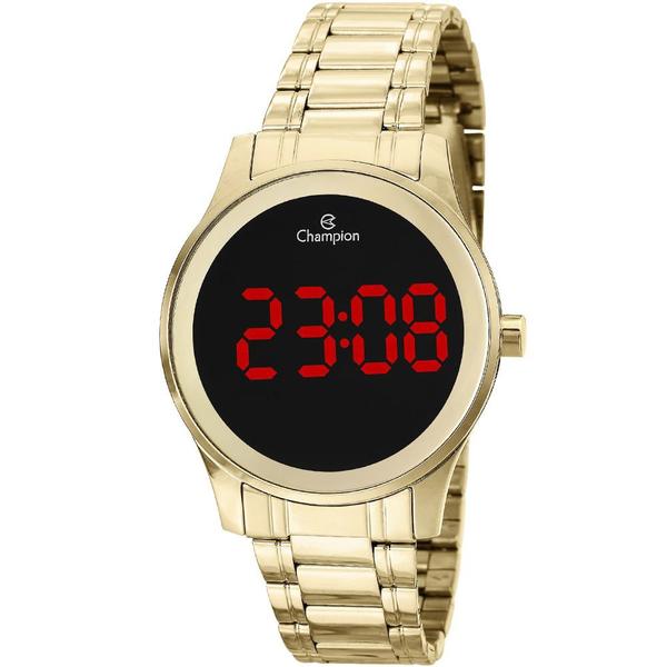 Relógio Champion Digital CH48046H Dourado Digital 5 Atm Cristal Mineral Tamanho Médio