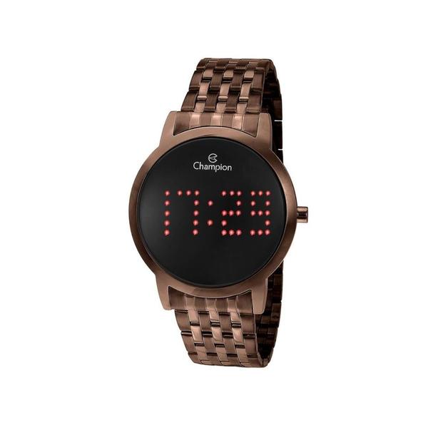 Relógio Champion Digital Dourado Led Feminino CH40008R