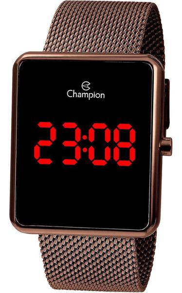 Relógio Champion Digital Dourado Rosê Quadrado Escolha o Seu