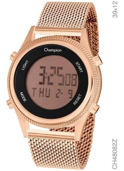 Relógio Champion Digital Dourado Rosê Quadrado Escolha O Seu