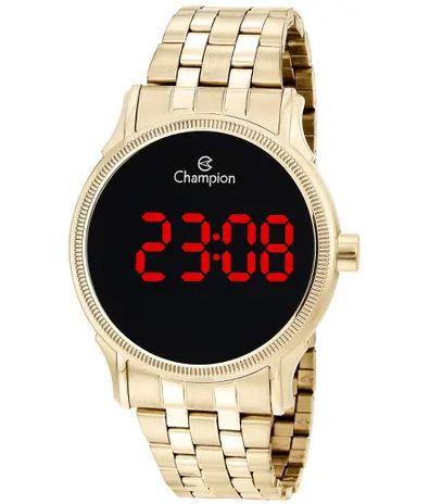 Relógio Champion Digital em Aço Dourado 5 ATM CH40204