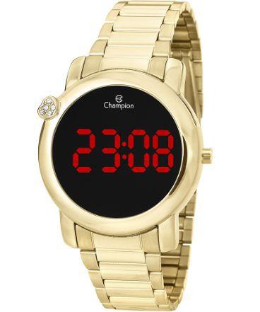 Relógio Champion Digital em Aço Dourado 5 ATM CH48064