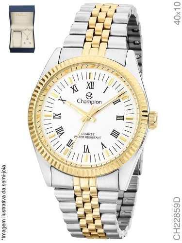 Relógio Champion Dourado Feminino com Colar Ch22859d