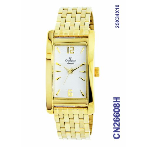 Relógio Champion Dourado Feminino Elegance Analógico Cn26608h