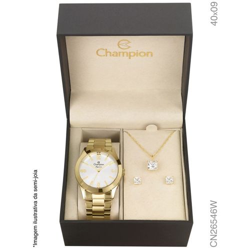 Relógio Champion Dourado Feminino Elegance Cn26546w