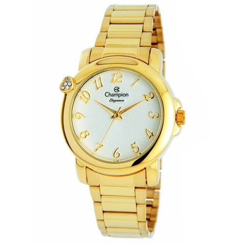 Relógio Champion Elegance Feminino Dourado Cn26626h