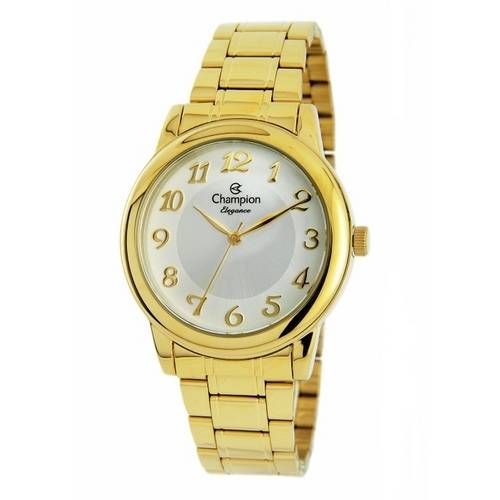 Relógio Champion Elegance Feminino Dourado Cn26804h